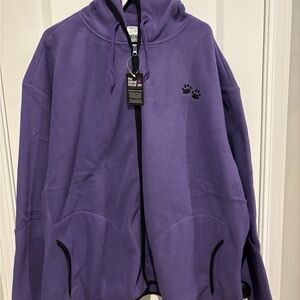 Purple Paw Trimmed Polar Fleece Jacket Animal Rescue 5X